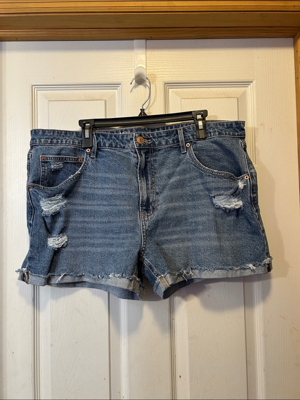 No Boundaries Blue Distressed Denim Jean Shorts